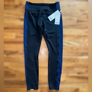 Tretorn Active Legging Black White Blue Medium MSRP $89 M NWT